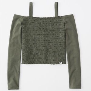 Abercrombie Kids Smocked off-the-shoulder Top